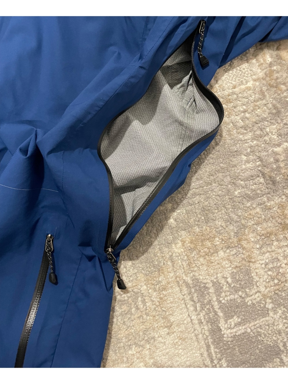 ExOfficio Rain Logic Hooded Jacket Mens XL Blue Waterproof Breathable Outdoors - Picture 6 of 13